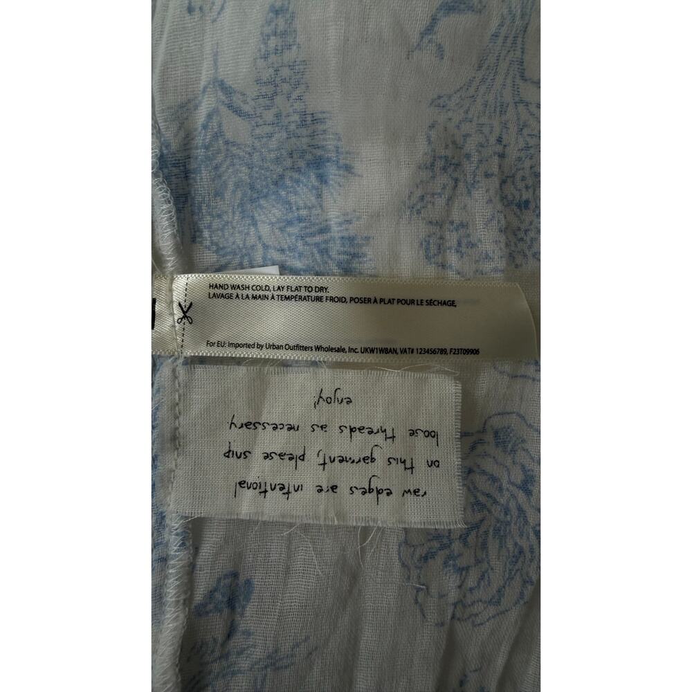 Free People Printed Padma Top – Blue/White, Size M $88 - Picture 6 of 13